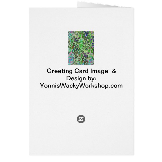 Plain Paisley 1 Hälsningskort (Baksidan)