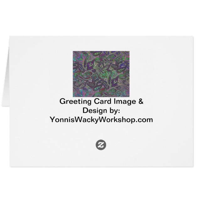 Plain Paisley 2 Hälsningskort (Baksidan Horizontal)