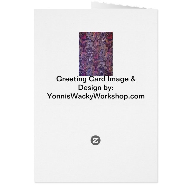 Plain Paisley 3 Hälsningskort (Baksidan)