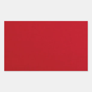 Plain Red Färg Rektangulärt Klistermärke
