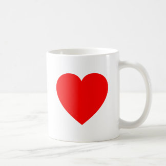 Plain Red Heart Kaffemugg
