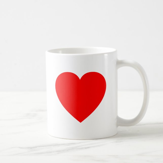 Plain Red Heart Kaffemugg (Höger)