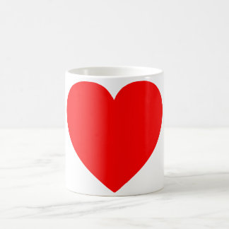 Plain Red Heart Kaffemugg