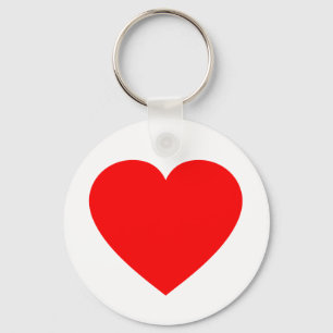 Plain Red Heart Nyckelring