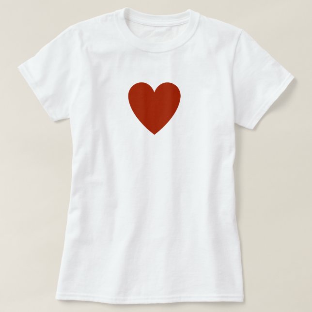 Plain Red Heart T-shirt (Design framsida)