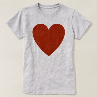 Plain Red Heart T Shirt