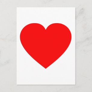 Plain Red Heart Vykort