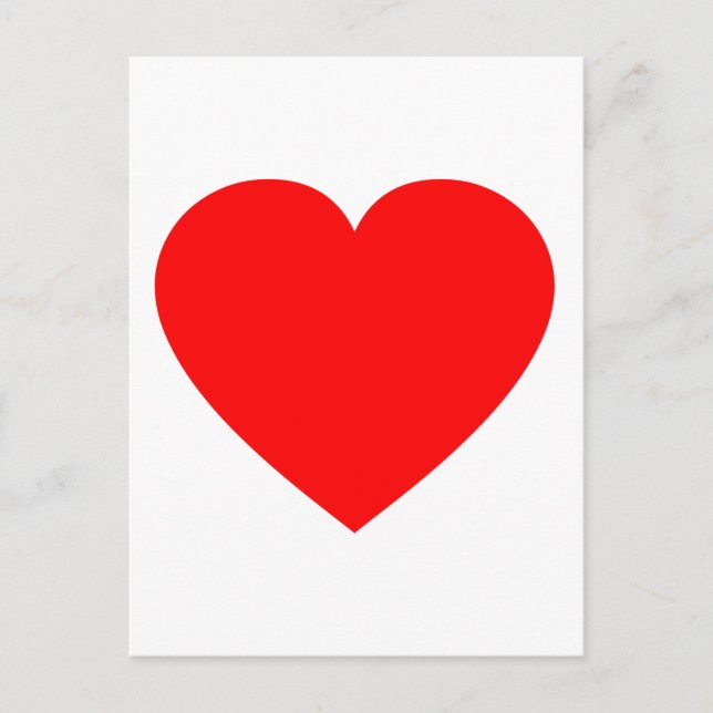 Plain Red Heart Vykort (Framsida)