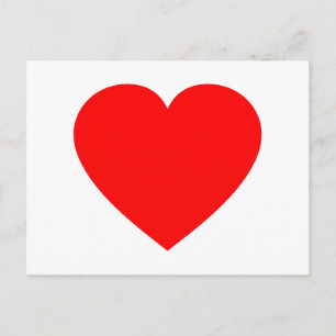 Plain Red Heart Vykort
