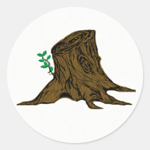 Plain Root of Jesse Träd Sticker Runt Klistermärke