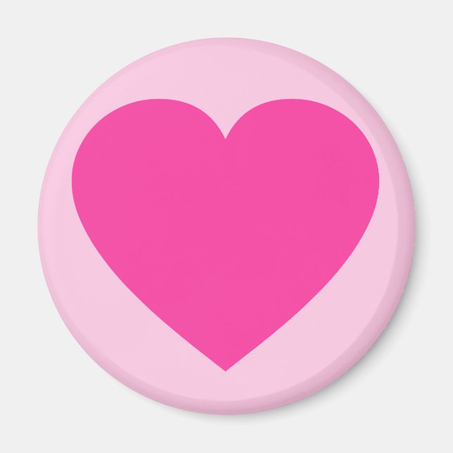 Plain Rosa Heart Magnet (Framsidan)