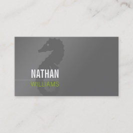 PLAIN seahorse, vanlig modern grått lime grön Visitkort