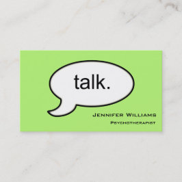 Plain Talk Psychotherapist Modern Affärskort Visitkort