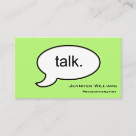 Plain Talk Psychotherapist Modern Affärskort Visitkort