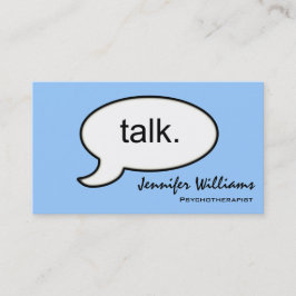 Plain Talk Psychotherapist Modern Affärskort Visitkort