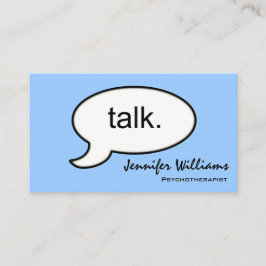 Plain Talk Psychotherapist Modern Affärskort Visitkort