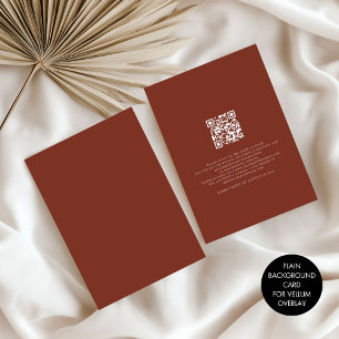 Plain Terracotta Background for Vellum Overlay Inbjudningar