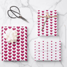 Plain Vintage Kärlek Hearts Romantic Valentine 3-W