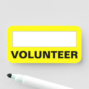 Plain ’VOLUNTEER’ Namn bricka Namnbricka