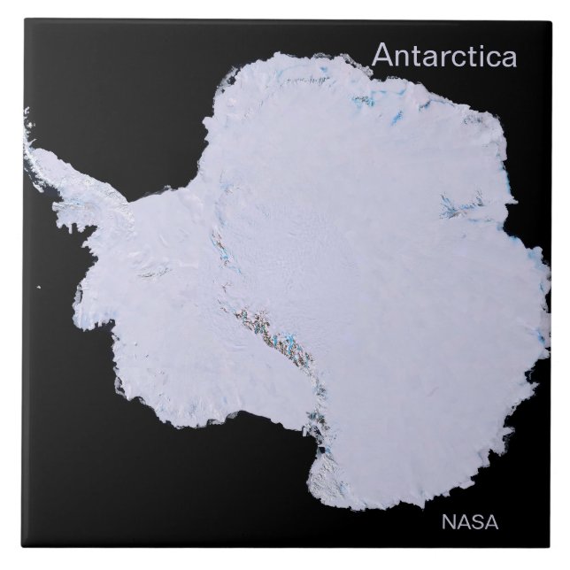 Plain White Antarctica Photo av NASA Kakelplatta (Framsidan)