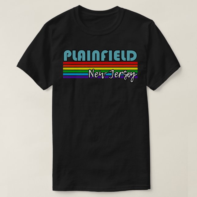 Plainfield New jersey Pride Plainfield LGBT Gift T Shirt (Design framsida)