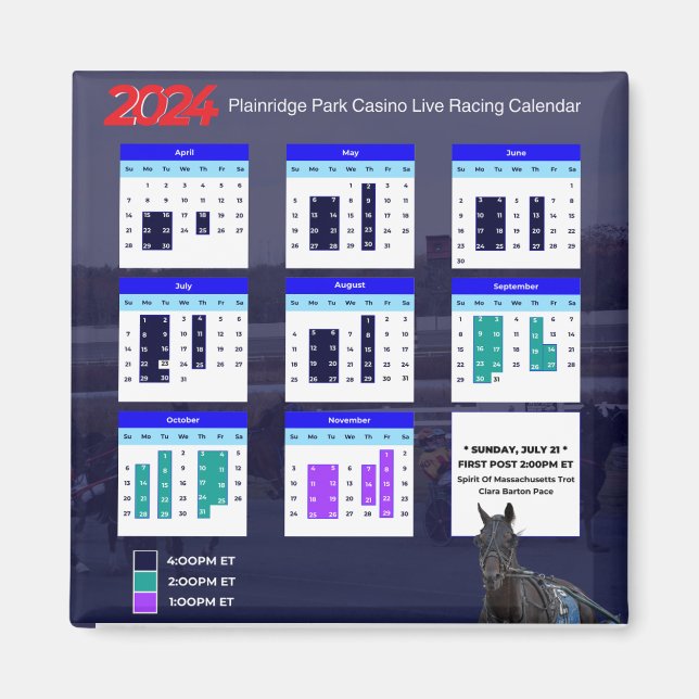 Plainridge Park Tävling Season Magnet (Framsidan)