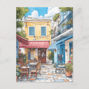 Plaka, Aten Grekland Travel Vykort