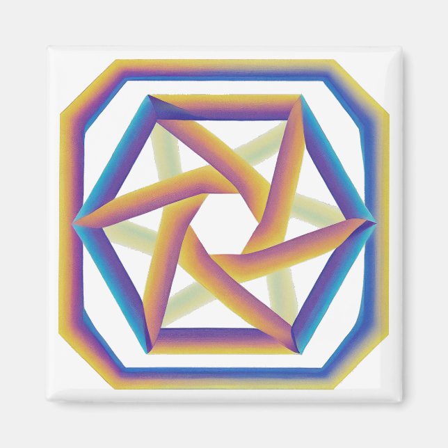 Plake 64 och Hexagrams Small Magnet (Framsidan)