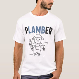Plamber – Rolig Fårplumber Puns T Shirt