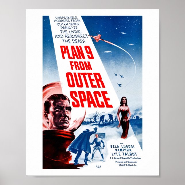 Plan 9 från Rymden (1957) Poster (Framsidan)