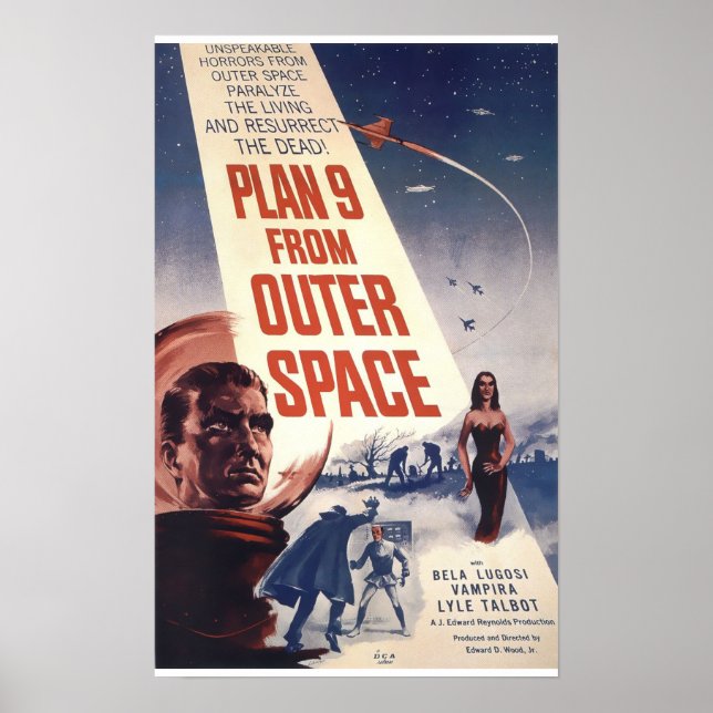 Plan 9 från Rymden Poster (Framsidan)