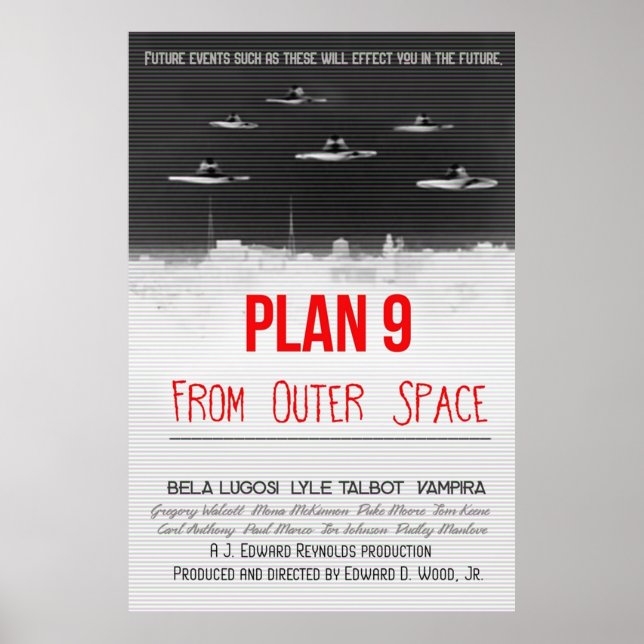 Plan 9 från Rymden Poster (Framsidan)