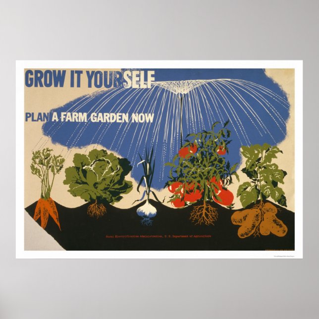 Plan A Farm Garden 1941 WPA Poster (Framsidan)