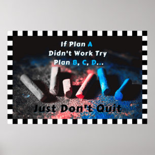 "Plan A" Positive Wall Art Poster