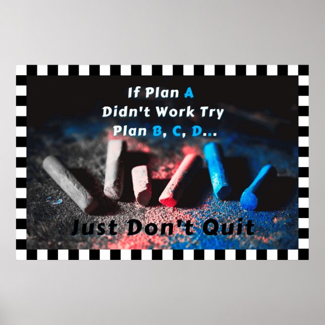 "Plan A" Positive Wall Art Poster (Framsidan)