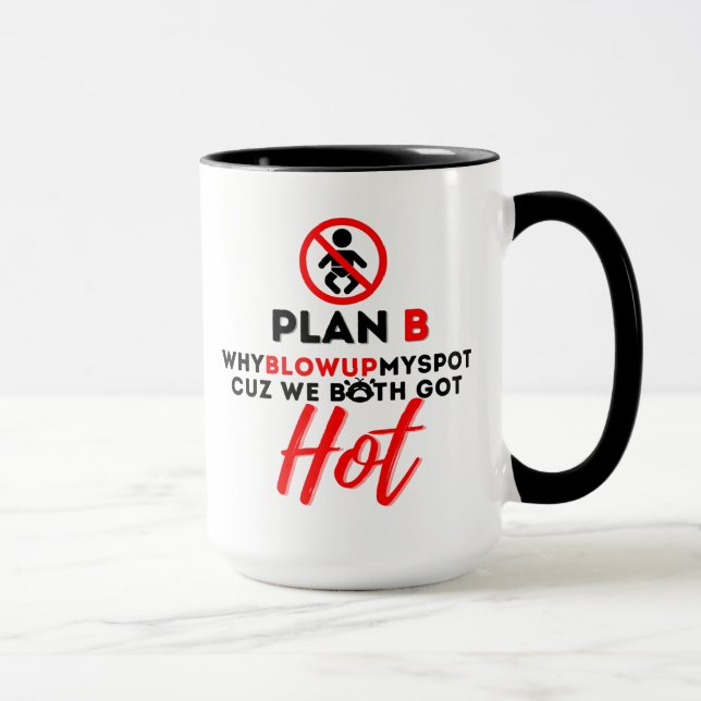 Plan B Funny Urban Hip hop Red & Black  Mugg (Höger)
