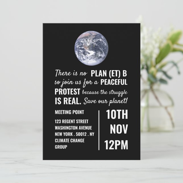 Plan B, Klimatförändringsmötet Inbjudningar (Stående Fram)