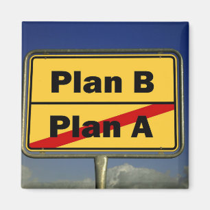 Plan B vykort Magnet