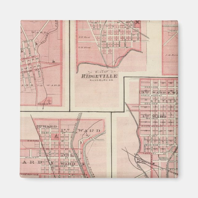 Plan Cambridge City, Wayne Co med Newport Magnet (Framsidan)