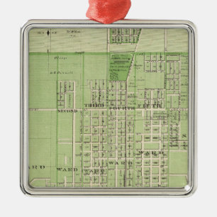 Plan Davenport, Scott County, Iowa Julgransprydnad Metall