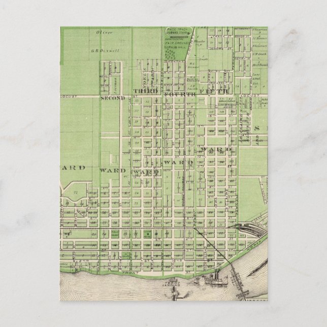 Plan Davenport, Scott County, Iowa Vykort (Framsida)