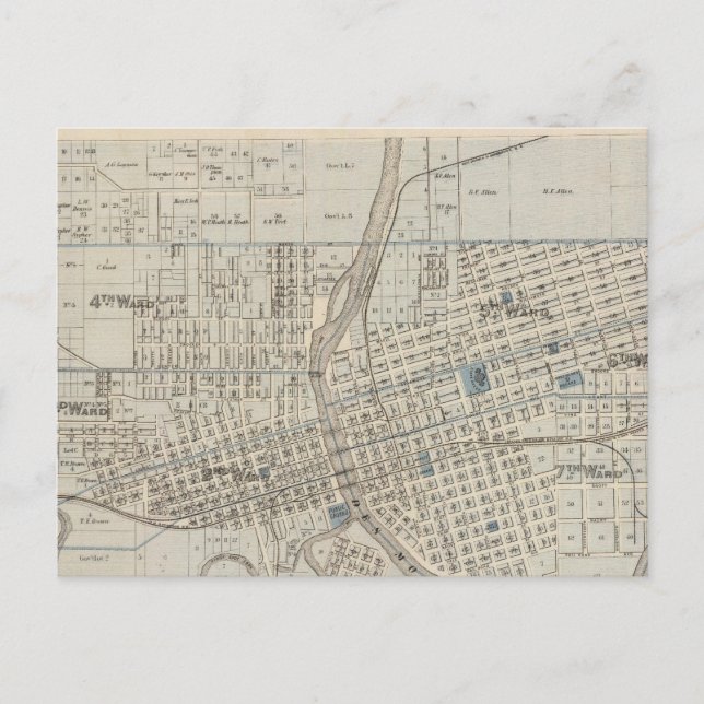 Plan Des Moines, Polk County, Iowa Vykort (Framsida)