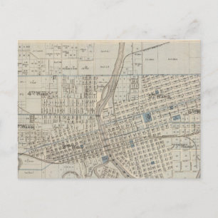 Plan Des Moines, Polk County, Iowa Vykort