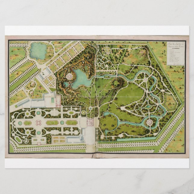 Plan du jardin et chateau de la Reine (Framsida)