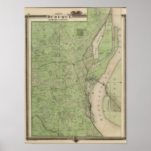 Plan Dubuque, Dubuque, delstaten Iowa Poster