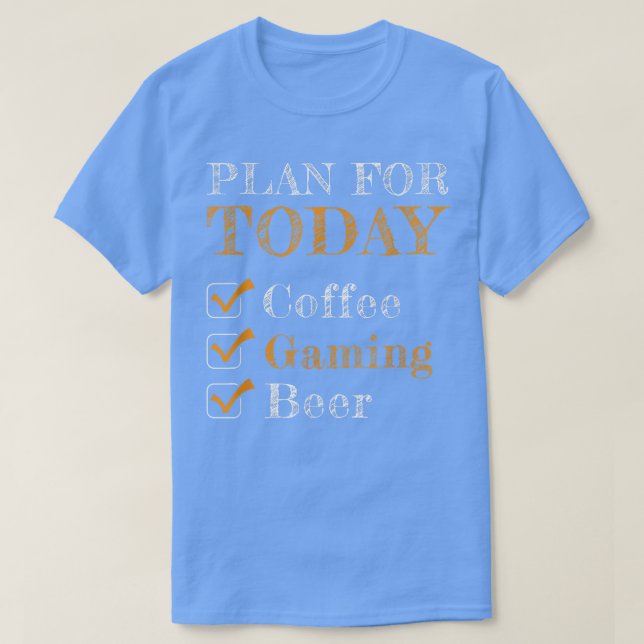 Plan för dagens spel för kaffespelare i spelbransc t shirt (Design framsida)