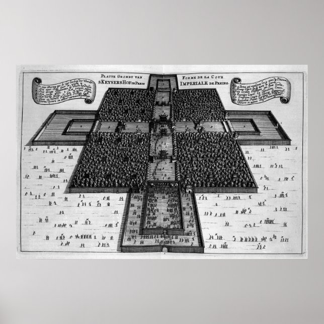 Plan för det imperialistiska palatset i Peking Poster (Framsidan)