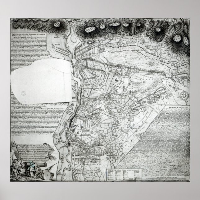 Plan för slaget vid Minden Poster (Framsidan)