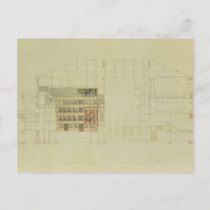 Plan for the Dresden Royal Theater, 1838 Vykort