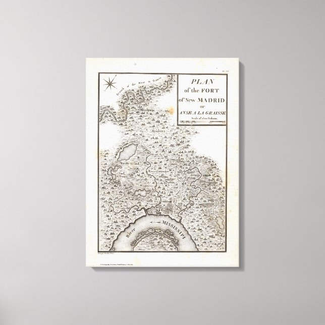 Plan Fort i New Madrid Canvastryck (Framsida)